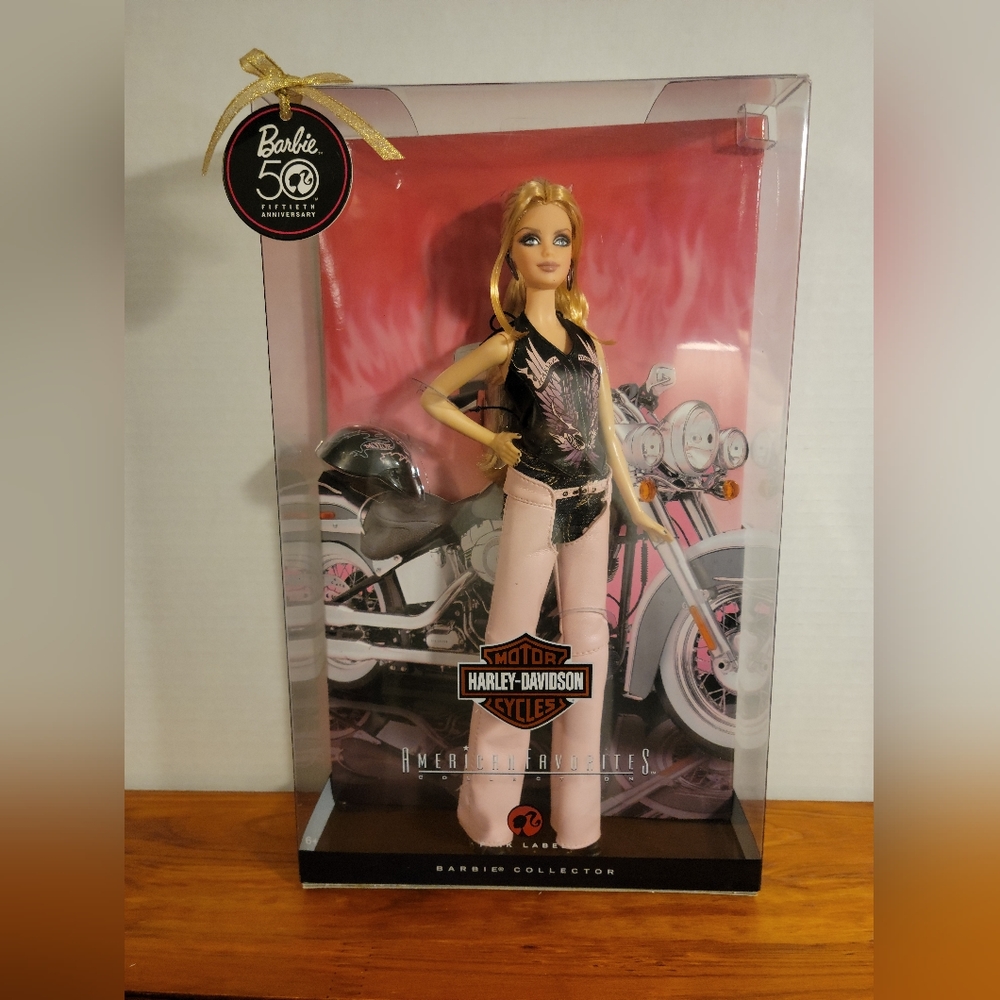 American Favorites  Pink Harley Davidson Barbie Doll Fiftieth Anniversary